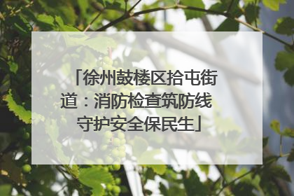 徐州鼓楼区拾屯街道：消防检查筑防线 守护安全保民生