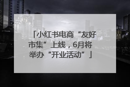 小红书电商“友好市集”上线，6月将举办“开业活动”