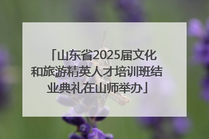 山东省2025届文化和旅游精英人才培训班结业典礼在山师举办