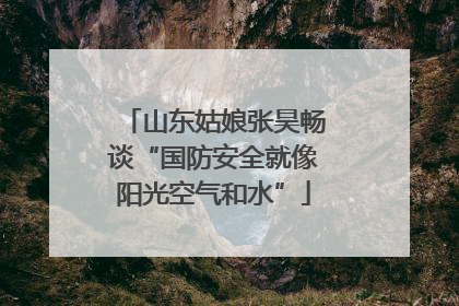 山东姑娘张昊畅谈“国防安全就像阳光空气和水”
