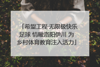 希望工程·无限极快乐足球 情暖洛阳伊川 为乡村体育教育注入活力