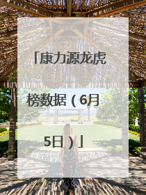 康力源龙虎榜数据（6月5日）