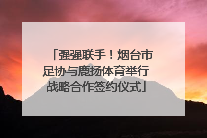 强强联手！烟台市足协与鹿扬体育举行战略合作签约仪式