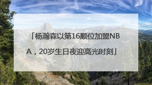 杨瀚森以第16顺位加盟NBA，20岁生日夜迎高光时刻