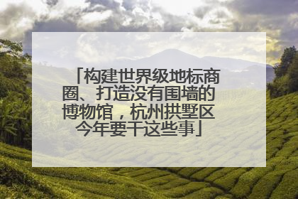 构建世界级地标商圈、打造没有围墙的博物馆，杭州拱墅区今年要干这些事