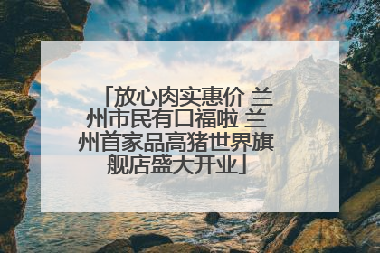 放心肉实惠价 兰州市民有口福啦 兰州首家品高猪世界旗舰店盛大开业