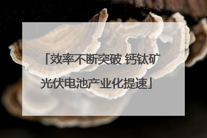 效率不断突破 钙钛矿光伏电池产业化提速