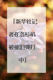 新华社记者在洛杉矶被催泪弹打中