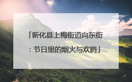 新化县上梅街道向东街：节日里的烟火与欢腾