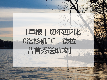 早报｜切尔西2比0洛杉矶FC，德拉普首秀送助攻