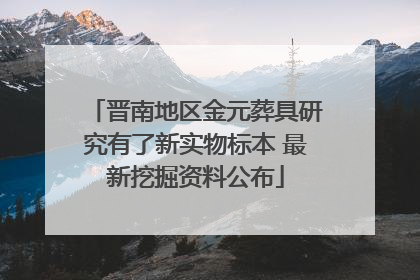 晋南地区金元葬具研究有了新实物标本 最新挖掘资料公布
