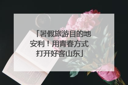 暑假旅游目的地安利！用青春方式打开好客山东