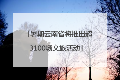 暑期云南省将推出超3100场文旅活动