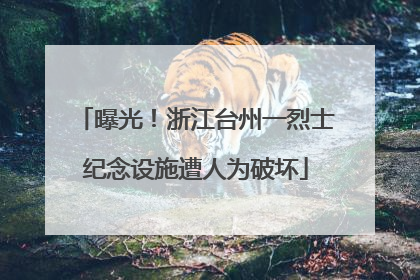 曝光！浙江台州一烈士纪念设施遭人为破坏
