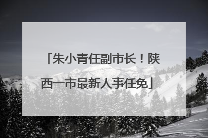 朱小青任副市长！陕西一市最新人事任免