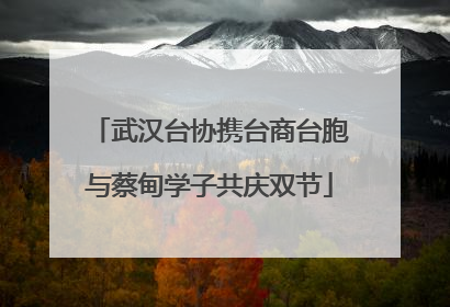 武汉台协携台商台胞与蔡甸学子共庆双节