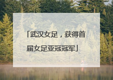 武汉女足，获得首届女足亚冠冠军