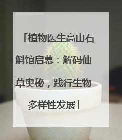 植物医生高山石斛馆启幕：解码仙草奥秘，践行生物多样性发展