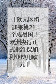 欧元区将迎来第21个成员国！欧洲央行正式批准保加利亚使用欧元