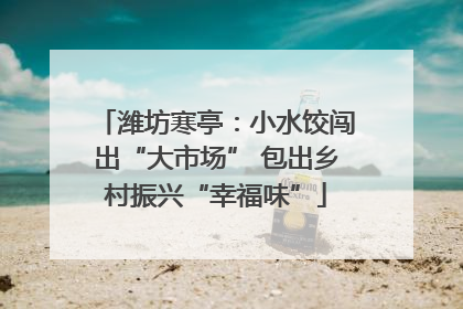 潍坊寒亭：小水饺闯出“大市场” 包出乡村振兴“幸福味”