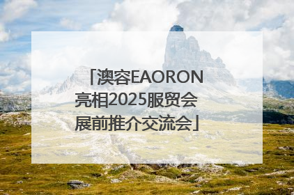 澳容EAORON亮相2025服贸会展前推介交流会