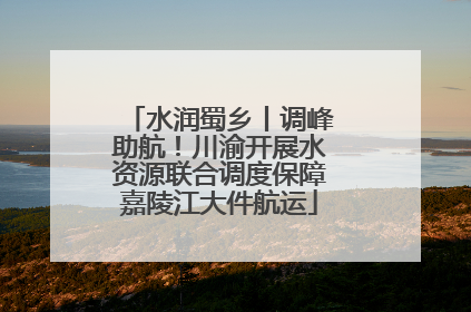 水润蜀乡丨调峰助航！川渝开展水资源联合调度保障嘉陵江大件航运