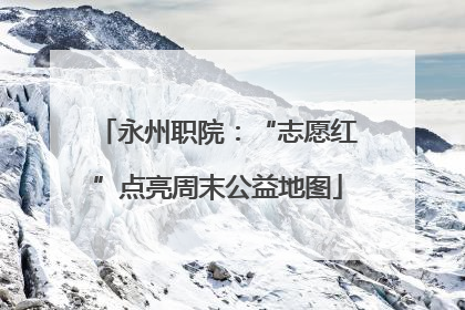 永州职院：“志愿红”点亮周末公益地图