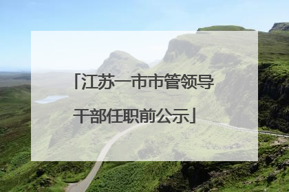 江苏一市市管领导干部任职前公示