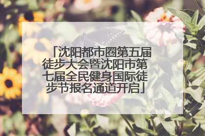 沈阳都市圈第五届徒步大会暨沈阳市第七届全民健身国际徒步节报名通道开启