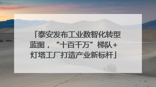 泰安发布工业数智化转型蓝图，“十百千万”梯队+灯塔工厂打造产业新标杆