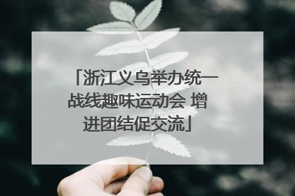 浙江义乌举办统一战线趣味运动会 增进团结促交流