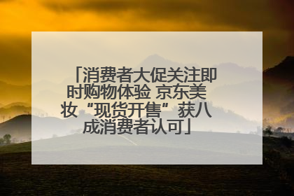 消费者大促关注即时购物体验 京东美妆“现货开售”获八成消费者认可