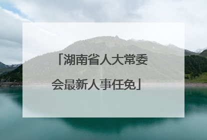 湖南省人大常委会最新人事任免