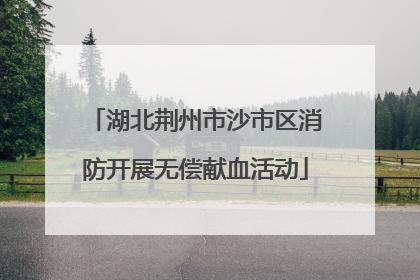 湖北荆州市沙市区消防开展无偿献血活动