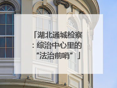 湖北通城检察：综治中心里的“法治前哨”