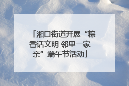 湘口街道开展“粽香话文明 邻里一家亲”端午节活动