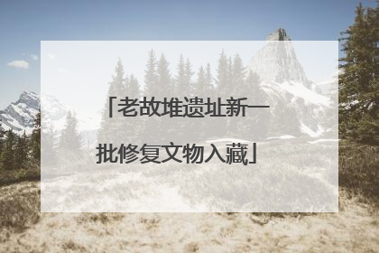 老故堆遗址新一批修复文物入藏