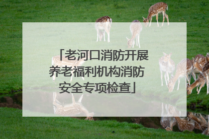 老河口消防开展养老福利机构消防安全专项检查