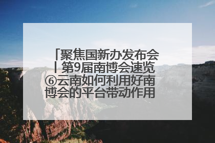 聚焦国新办发布会丨第9届南博会速览⑥云南如何利用好南博会的平台带动作用，深化与南亚国家的交流与合作？