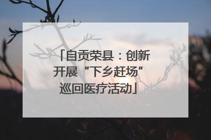 自贡荣县：创新开展“下乡赶场”巡回医疗活动