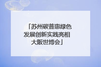 苏州碳普惠绿色发展创新实践亮相大阪世博会