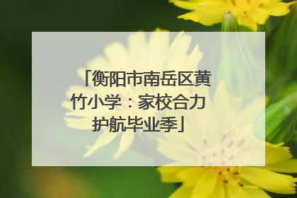 衡阳市南岳区黄竹小学：家校合力护航毕业季