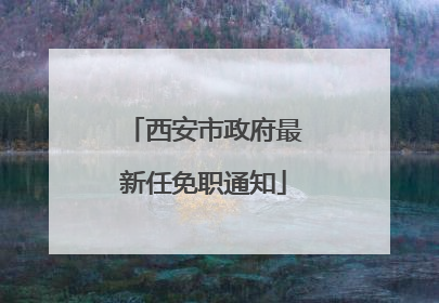 西安市政府最新任免职通知