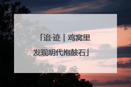 追·迹｜鸡窝里发现明代抱鼓石