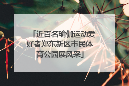 近百名瑜伽运动爱好者郑东新区市民体育公园展风采