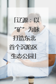 辽源：以“矿”为脉 打造东北首个沉陷区生态公园