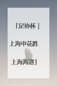 足协杯｜上海申花胜上海海港