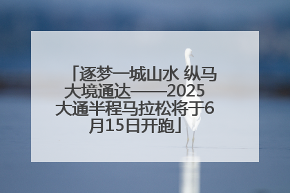 逐梦一城山水 纵马大境通达——2025大通半程马拉松将于6月15日开跑