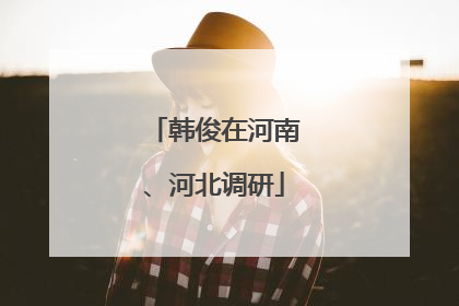 韩俊在河南、河北调研