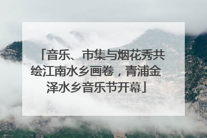 音乐、市集与烟花秀共绘江南水乡画卷，青浦金泽水乡音乐节开幕